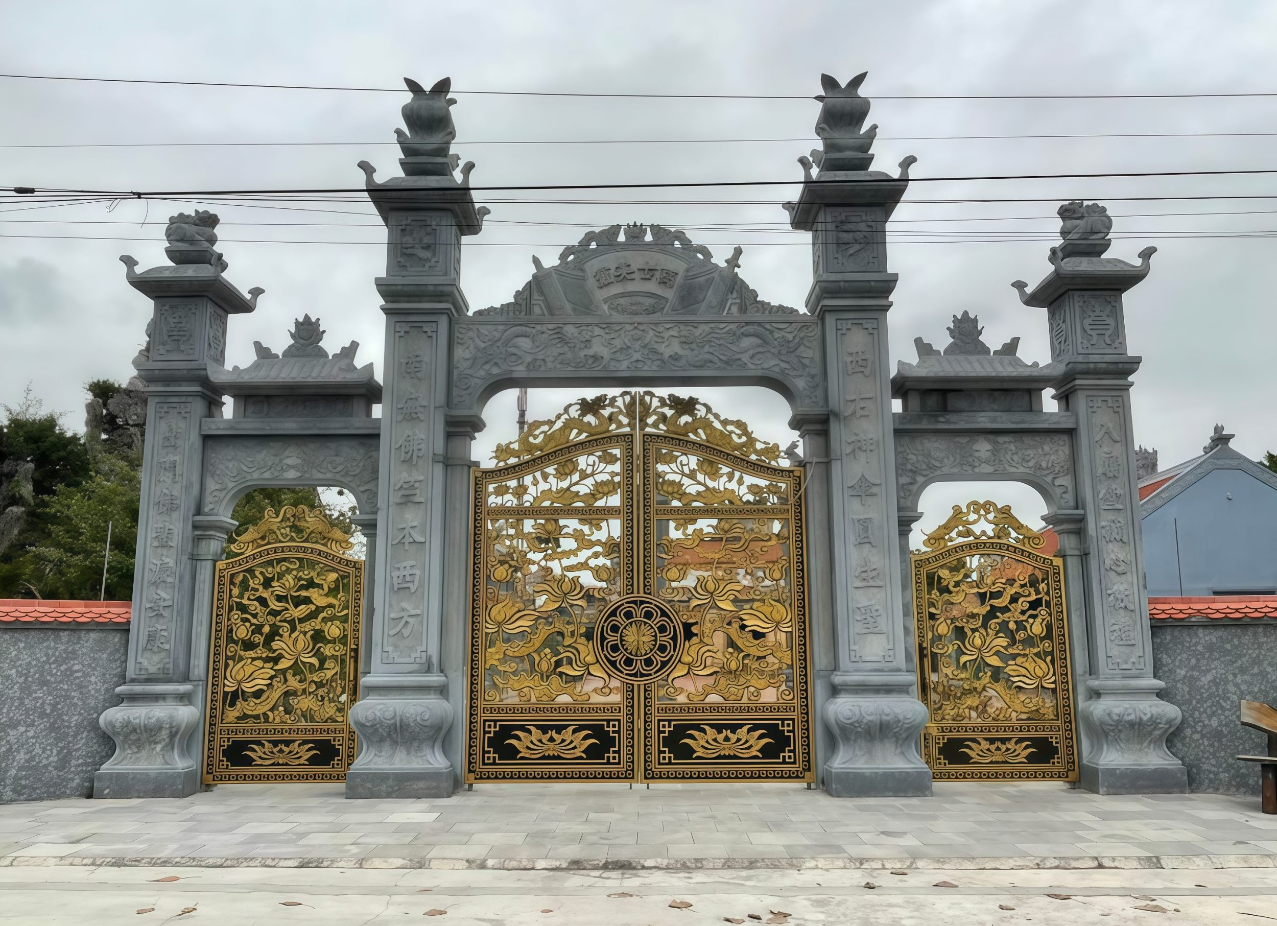 Cổng Nhôm Đúc Tứ Linh C04